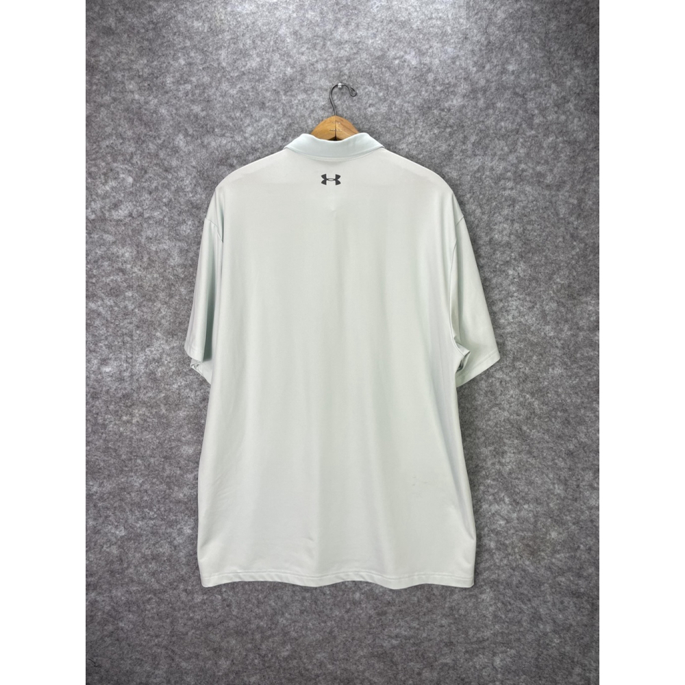 Under Armour Performance Polo Shirt Mens XL Light blue HeatGear Golf Loose Fit - Picture 10 of 11